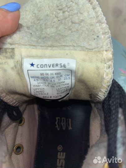 Кеды converse женские высокие утепленные