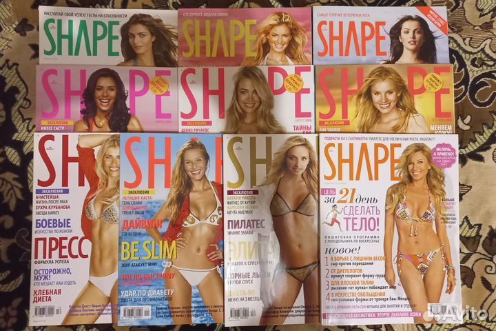 Журналы shape, shape меню, shape Упражнения
