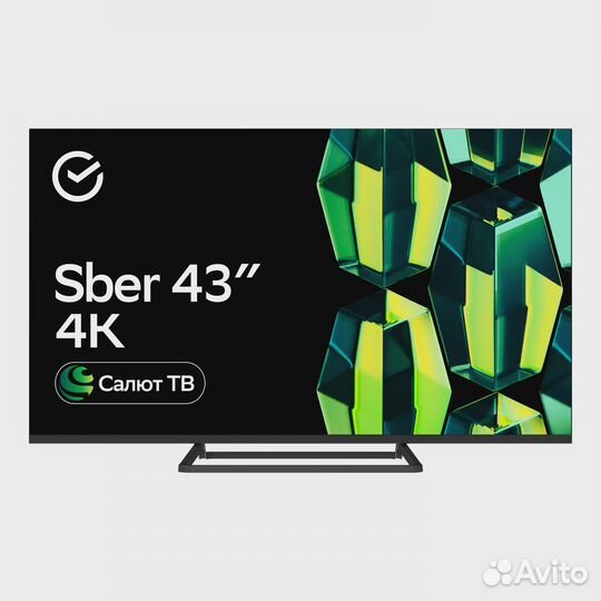 SMART TV 43 дюйма 4к Sber 2 gb+кронштейн+халява