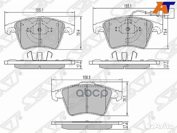Колодки тормозные ST7H0698151 Sat