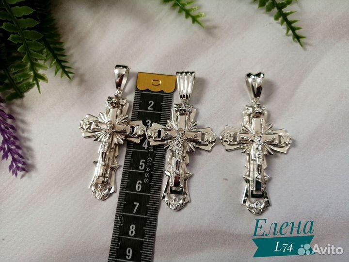Крест тройной 925 пробы