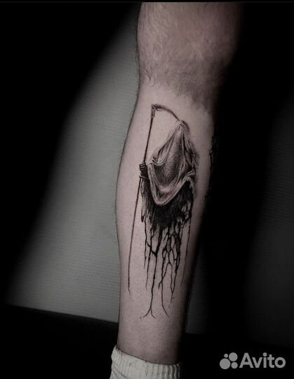 Татуировка гравюра/дотворк