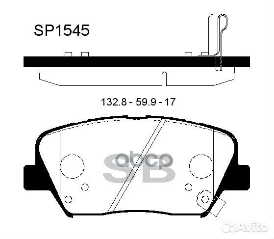 Колодки тормозные дисковые SP1545 Sangsin brake