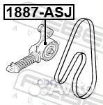 Ролик натяжной opel astra H 2004-2010 1887-asj