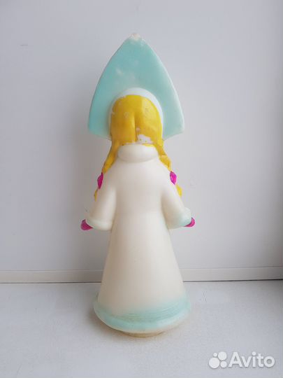 Новогодняя игрушка СССР - снегурочка. Пластмасса