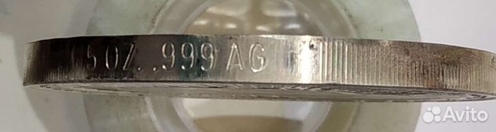 Настольная медаль серебро 999