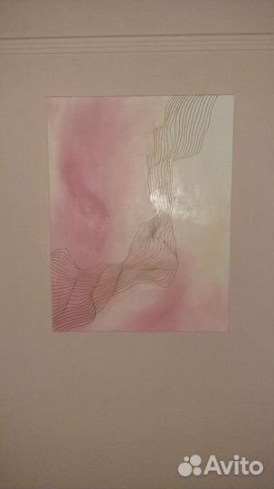 Интерьерная картина маслом с поталью 70 на 90