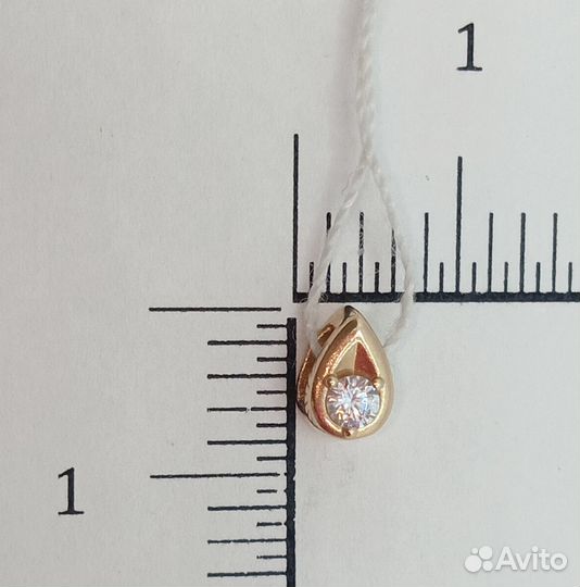 Золотая подвеска с фианитом (5380)