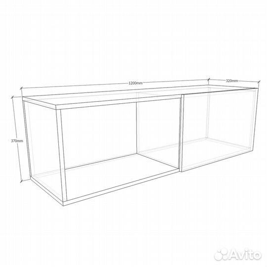 Полка Толга-200oj антрацит стеллаж настенная