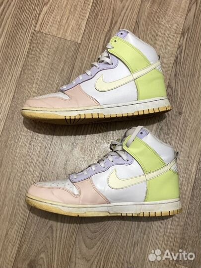 Кроссовки nike dunk high lemon twist