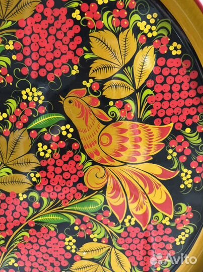 Декоративная тарелка, хохлома 40 см в упаковке