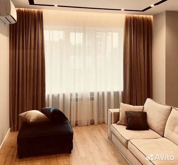 Штора из вуали молочного цвета 700х270