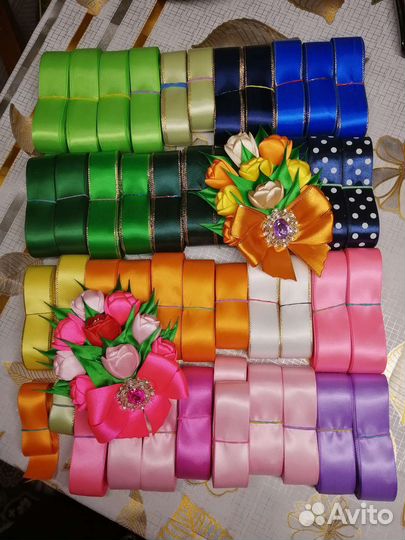 Атласная двусторонняя лента 2,5 см