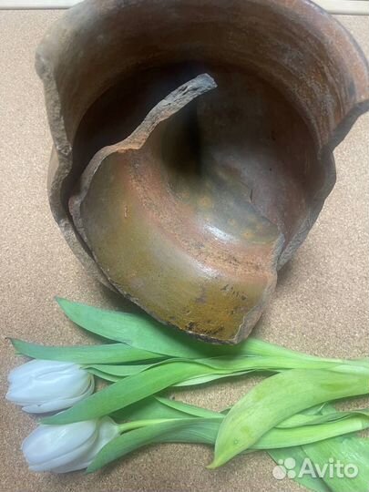 Крынки глиняные старинные битые черепки