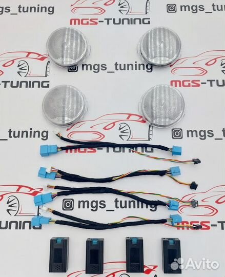 Накладки Burmester в двери с подсветкой W213 64 цв