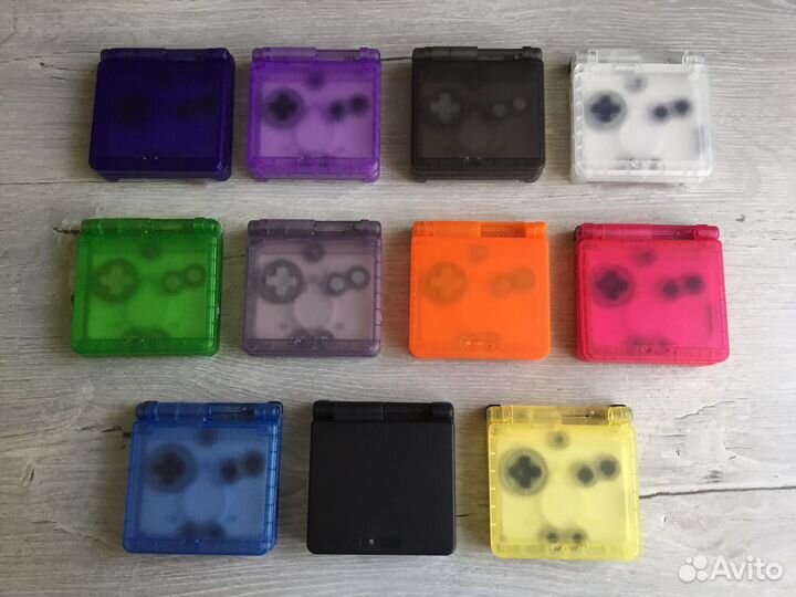 Прозрачные корпуса для Nintendo GBA SP