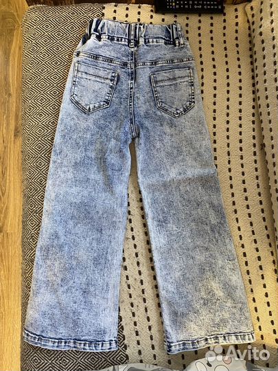 Джинсы клёш га девочку 122