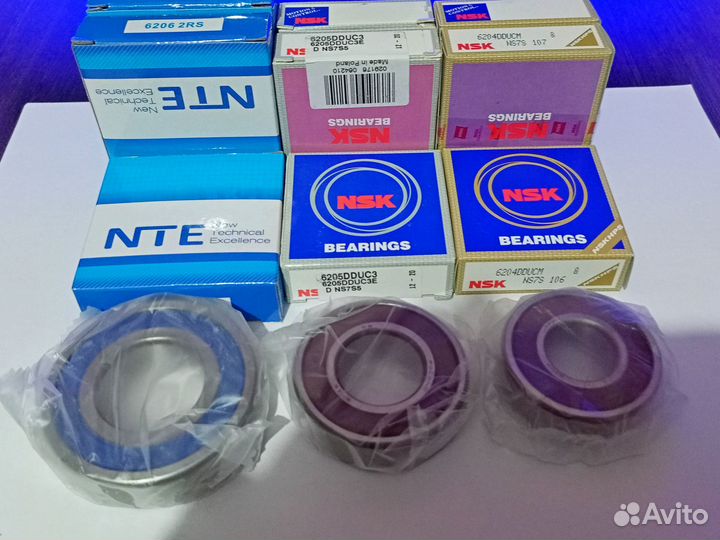 Оригинальные подшипники 6204, 6205, 6206