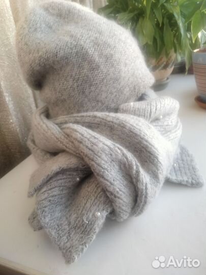 Комплект шапка и шарф женские