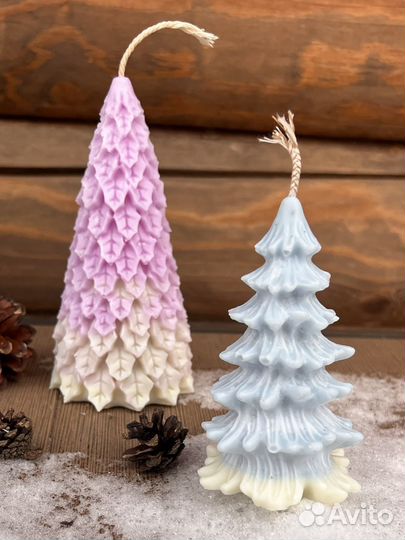 Свечи ручной работы новогодние