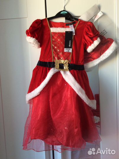 Новогоднее карнавальное платье Подружка Санты