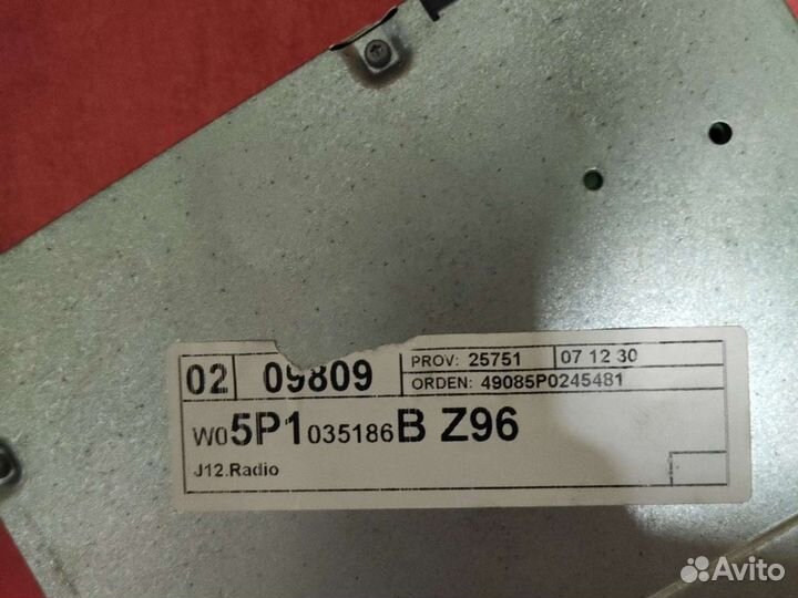 Штатная магнитола seat altea 2008года