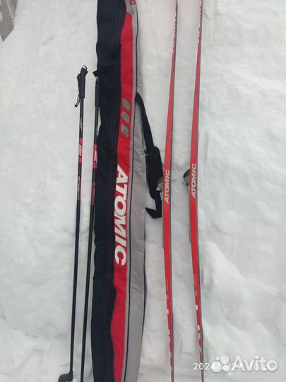 Оригинал Atomic-лижи+чехол;ботинки+крепл-я Solomon