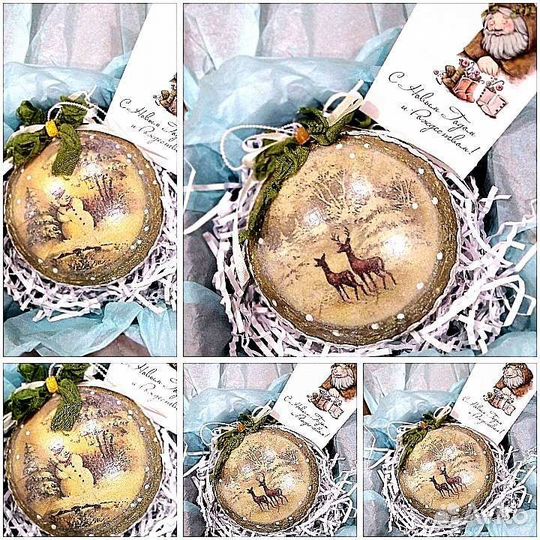 Елочные игрушки, ручной работы