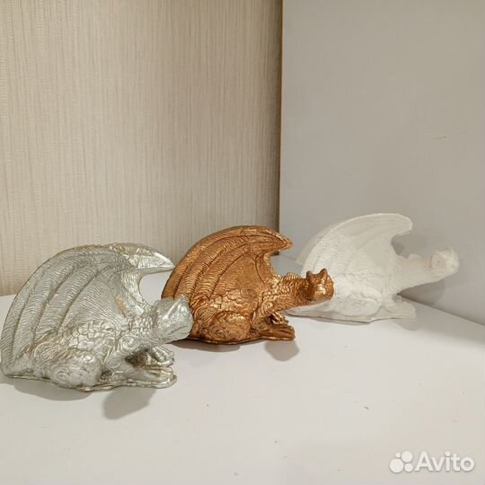 Символ года, дракончики из гипса, статуэтки
