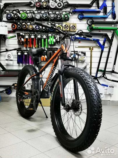 Фетбайк новый черно-оранжевый