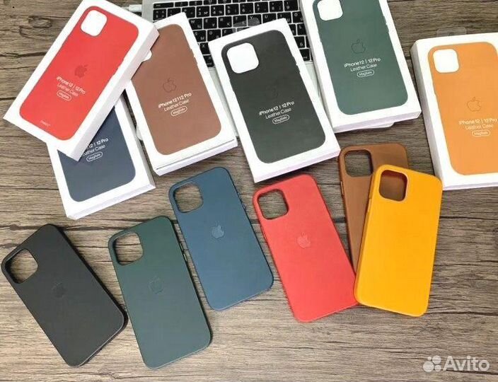 Кожаный чехол на iPhone 12/12 Pro