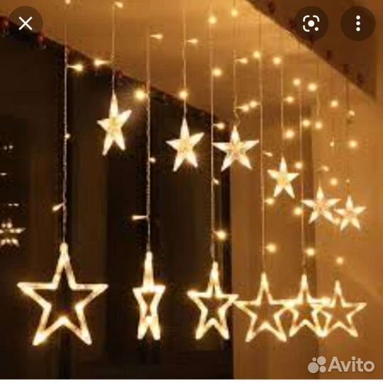 Гирлянда штора, занавес