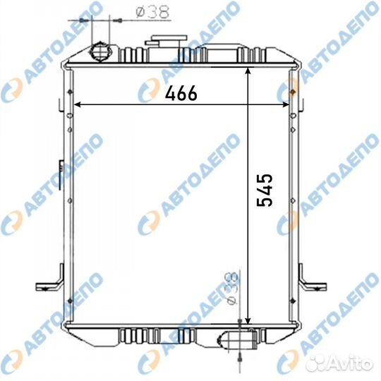 Радиатор охлаждения двигателя isuzu ELF 1984 исузу