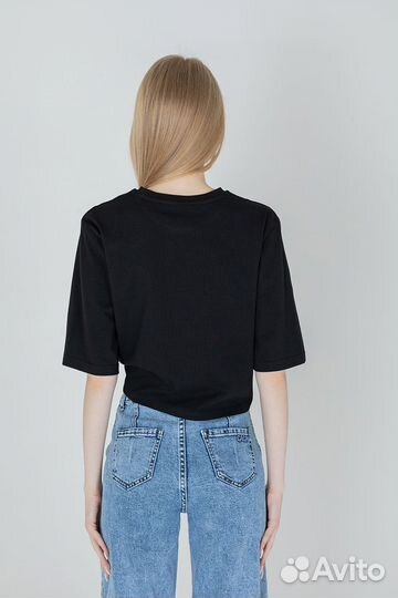 Футболка с завязками черная