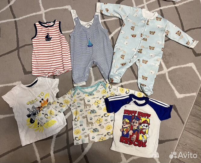 Вещи пакетом на мальчика 50-74 размера