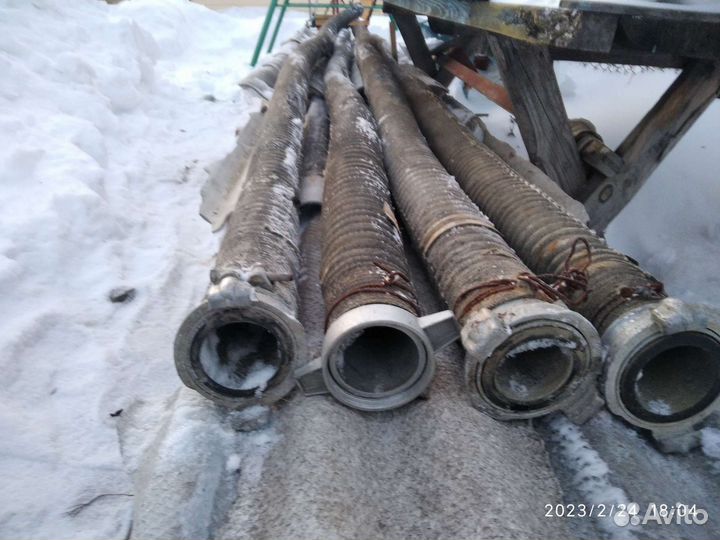 Рукав гофрированный 76 с соединеним б/у