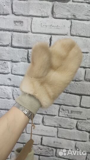 Варежки норковые Ручная работа