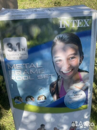 Каркасный бассейн intex 305*76 бу