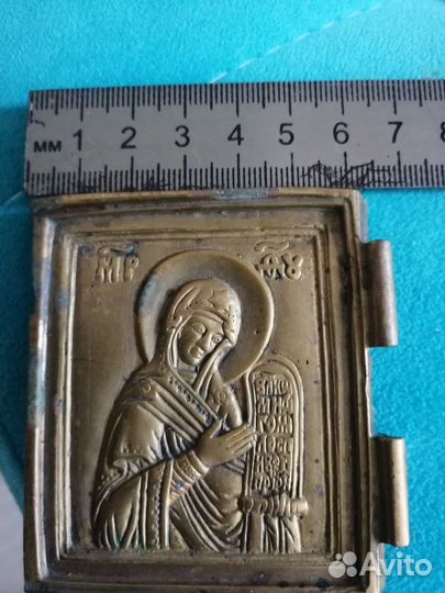 Меднолитая икона. Створка Редкая