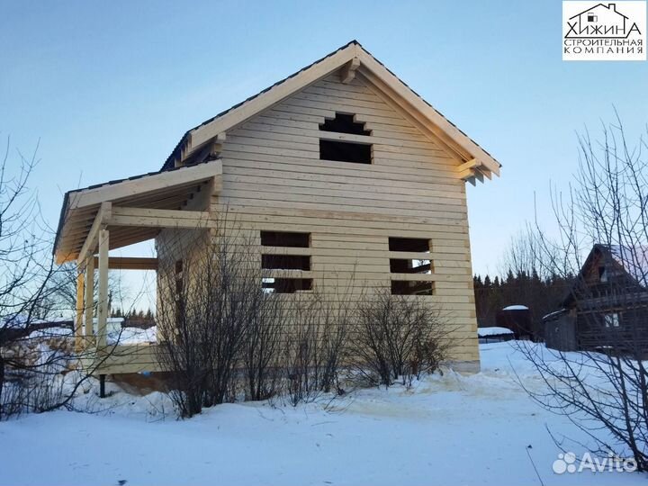Срубы дома из бруса 6х6 с террасой строительство