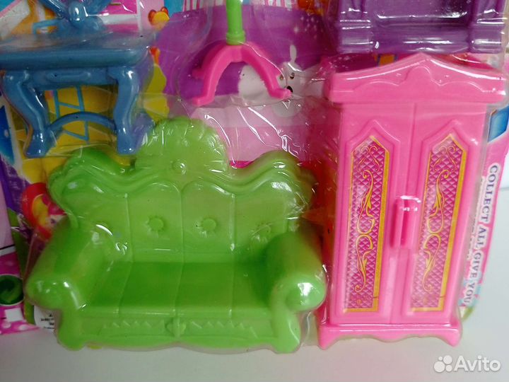 Мебель для кукольного домика пластиковая