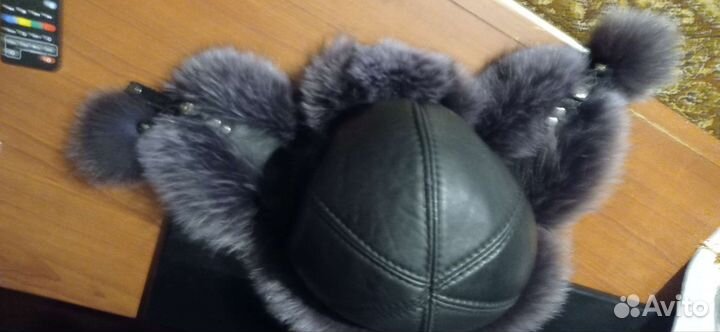 Шапка ушанка натуральный мех женская