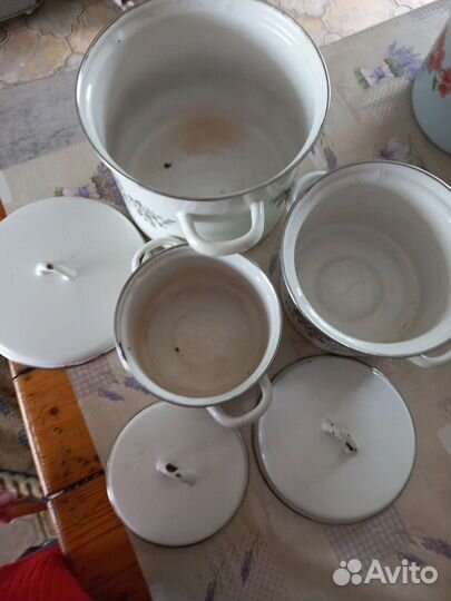 Кастрюля эмалированная СССР бу