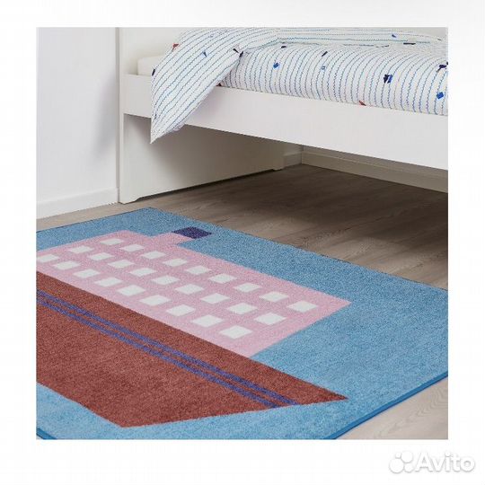 Ковер икеа, орнамент корабль, 1.6 х 1.33 м