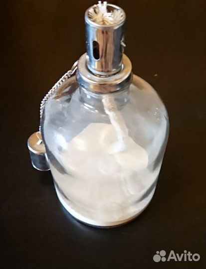 Масляная лампа-бутылка, стекло, 11х22см