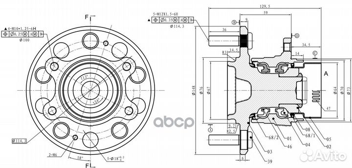 Ступица с подшипником hyundai/KIA IX35/sportage
