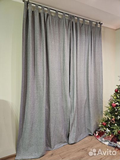 Шторы IKEA блэкаут серые