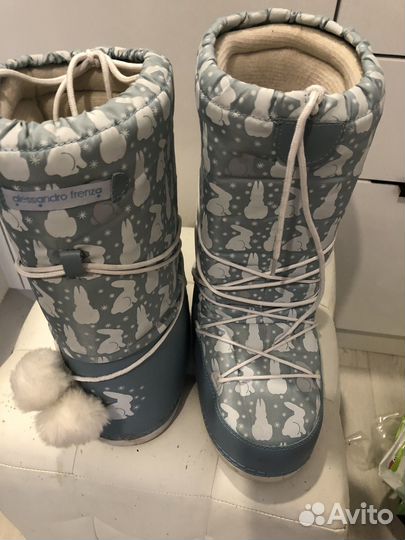 Супер теплые сапоги-луноходы, р38, новые