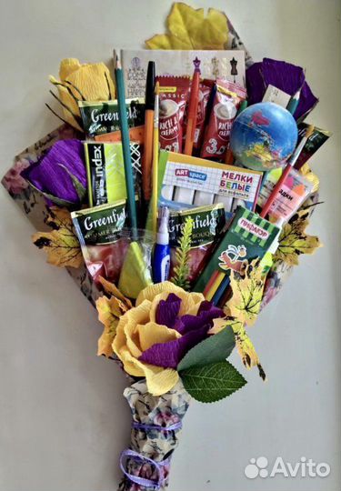 Букет учителю из канц товаров