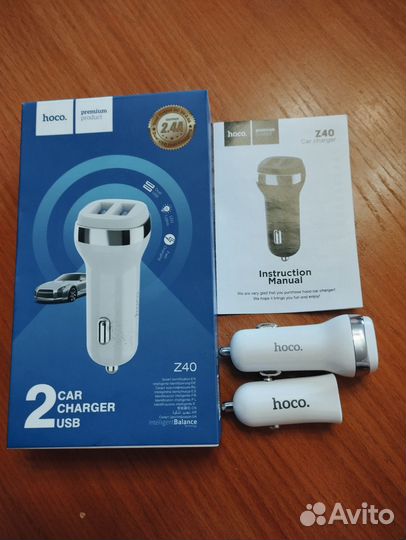 Автомобильное зарядное устройство Hoco Z40 2USB